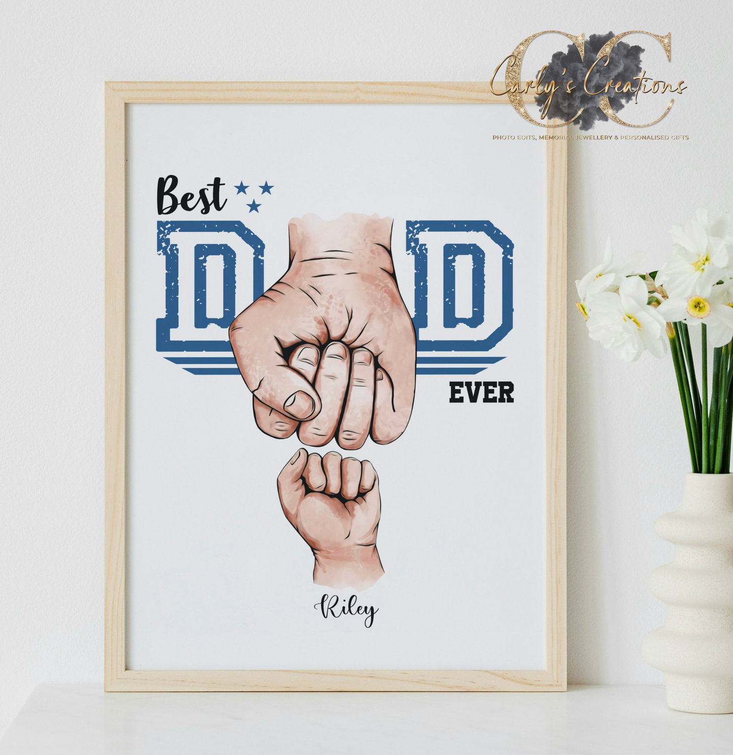 Best dad ever A4 print - upto 4 children