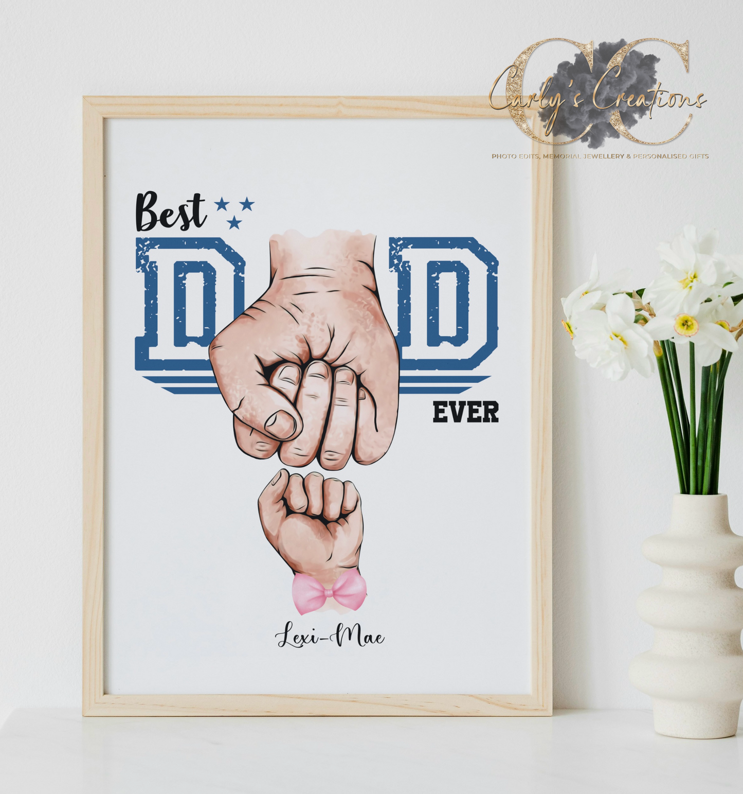 Best dad ever A4 print - upto 4 children