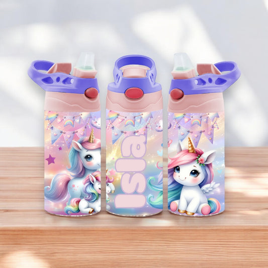 Personalised unicorn water bottle