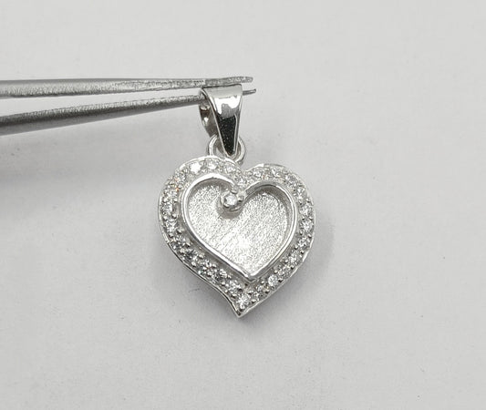 Crystal Swirl heart pendant necklace(chain included)