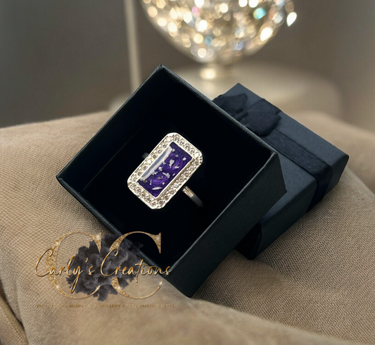 Rectangular cz ring