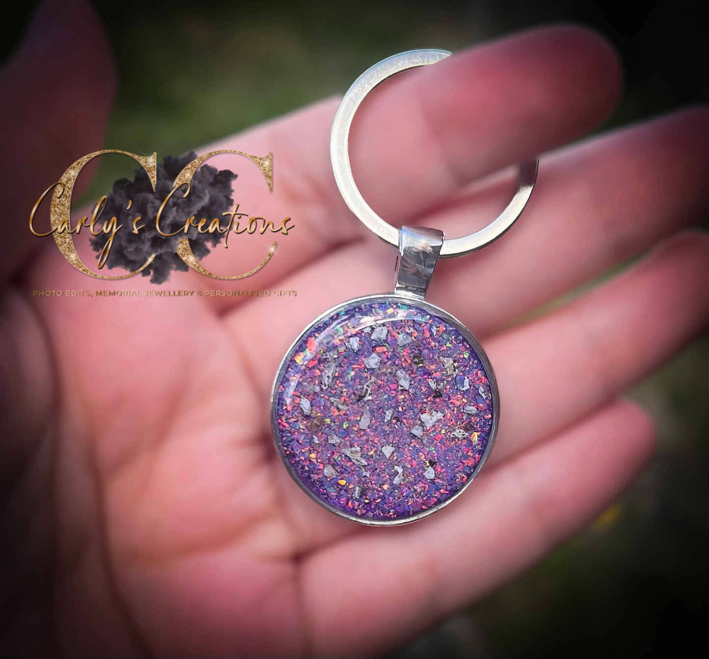 Ashes/hair keyring