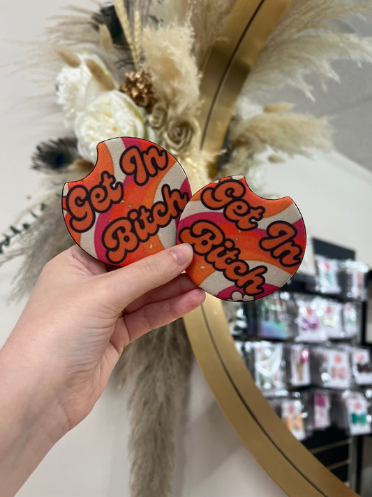 Get in bitch car coasters - set of 2