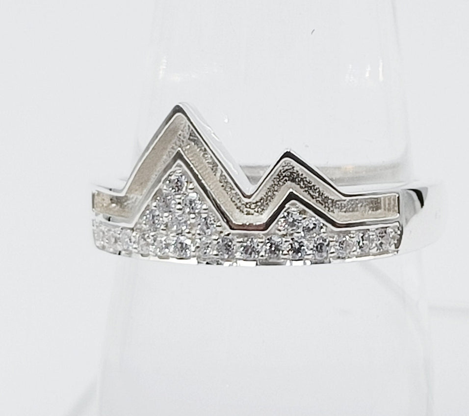 10mm wide mountain shape ring