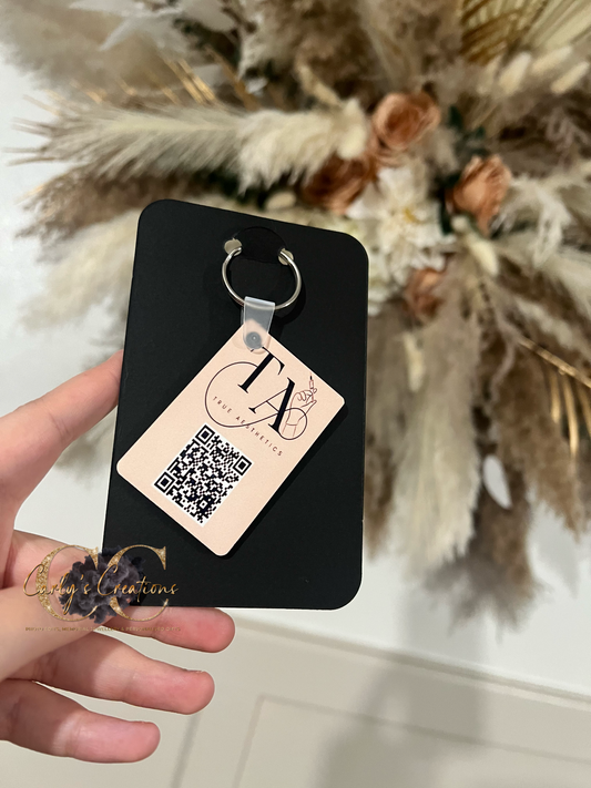 Business QR code keyring