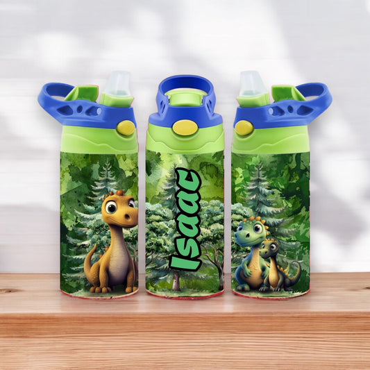 Personalised dinosaur water bottle