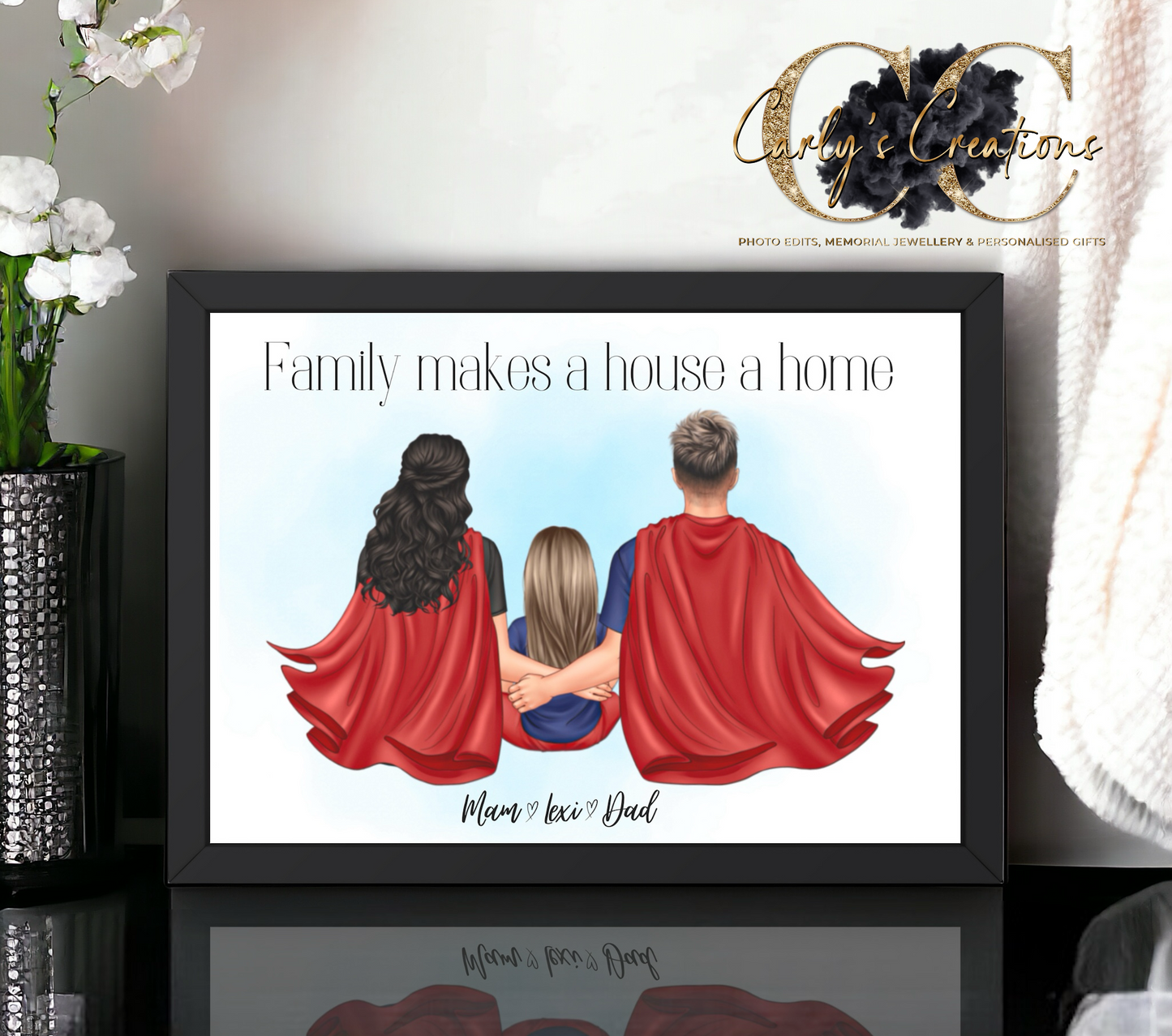 Family superhero print