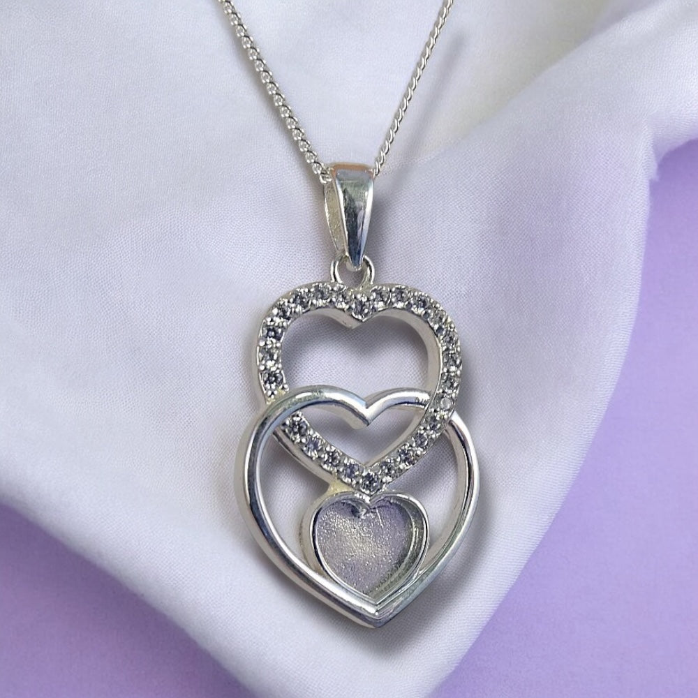 Triple heart pendant Necklace