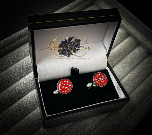 Solid round cufflinks